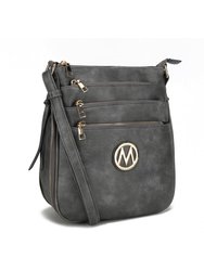 Salome Expandable Multi-Compartment Crossbody - Charcoal