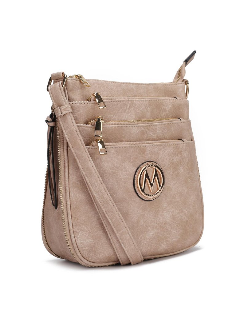 Salome Expandable Multi-Compartment Crossbody - Taupe