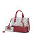 Saylor Circular Print Women's Tote Bag & Wristlet Wallet 2 Pcs - Red