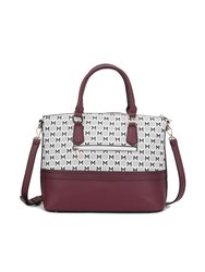 Saylor Circular Print Women's Tote Bag & Wristlet Wallet 2 Pcs