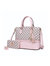 Saylor Circular Print Women's Tote Bag & Wristlet Wallet 2 Pcs - Pink