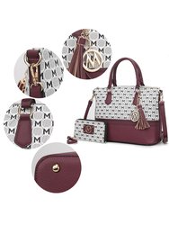 Saylor Circular Print Women's Tote Bag & Wristlet Wallet 2 Pcs