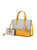Saylor Circular Print Women's Tote Bag & Wristlet Wallet 2 Pcs - Mustard