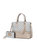 Saylor Circular Print Women's Tote Bag & Wristlet Wallet 2 Pcs - Taupe