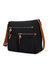 Serena Color-Block Nylon Women’s Shoulder Bag - Black-Cognac