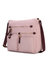 Serena Color-Block Nylon Women’s Shoulder Bag - Blush -Burgundy