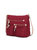 Serena Color-Block Nylon Women’s Shoulder Bag - Wine-Blush