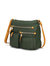 Serena Color-Block Nylon Women’s Shoulder Bag - Olive-Mustard