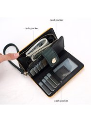 Shira Color Block Vegan Leather Women’s Wallet With wristlet