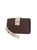 Shira Color Block Vegan Leather Women’s Wallet With wristlet - Coffee
