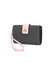 Shira Color Block Vegan Leather Women’s Wallet With wristlet - Charcoal