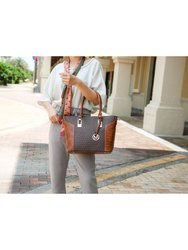 Shonda 3PC Tote with Cosmetic Pouch & Wristlet