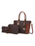 Shonda 3PC Tote with Cosmetic Pouch & Wristlet - Brown