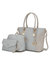 Shonda 3PC Tote with Cosmetic Pouch & Wristlet - White