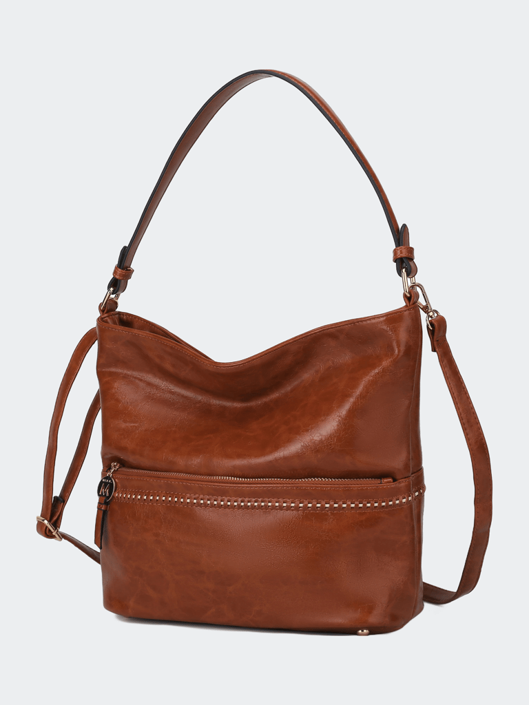 Sierra Vegan Leather Women’s Shoulder Bag - Cognac