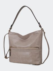 Sierra Vegan Leather Women’s Shoulder Bag - Beige