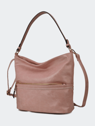 Sierra Vegan Leather Women’s Shoulder Bag - Pink