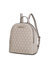 Sloane Vegan Leather Multi compartment Backpack - Beige