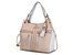 Sofia Vegan Leather Tote With Keyring - Beige