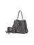 Solid Bella Bucket Handbag - Charcoal
