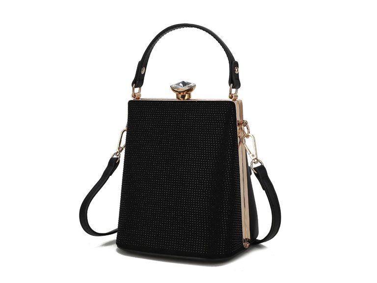 Taliah Crossbody Clutch Handbag - Black