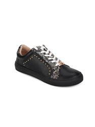 Tamara Snake Tennis Shoes for Women with Adjustable laces - Black