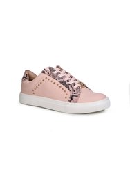 Tamara Snake Tennis Shoes for Women with Adjustable laces - Blush