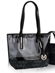 Tayla Tote & Mini Bag - Black