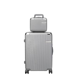 Tulum 2-Piece Carry-On Luggage Set - Silver