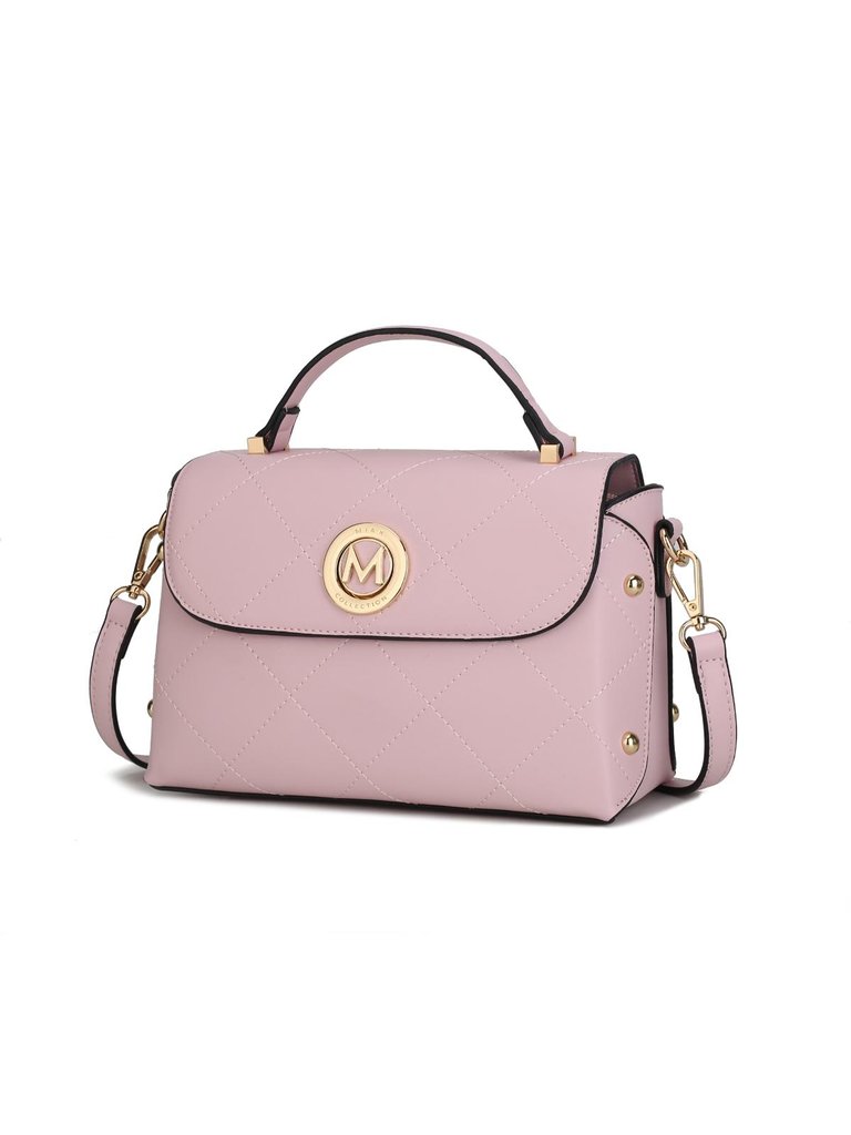 Tyra Disco Vegan Leather Crossbody Handbag For Women's - Pink