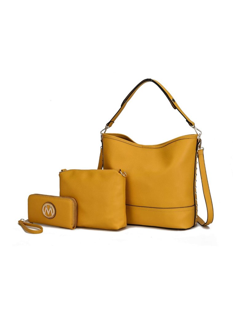 Ultimate Hobo Bag With Pouch & Wallet - Mustard