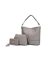 Ultimate Hobo Bag With Pouch & Wallet - Grey