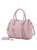 Valeria Satchel Handbag With Keyring - Blush