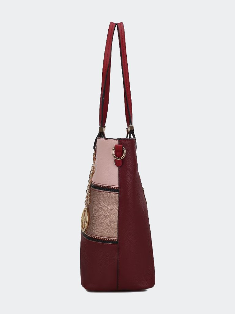  MKF Collection Tote Bag for Women, Vegan Leather Color