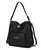 Vanya Vegan Leather Shoulder Handbag - Black