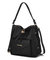 Vanya Vegan Leather Shoulder Handbag - Black