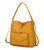 Vanya Vegan Leather Shoulder Handbag - Mustard