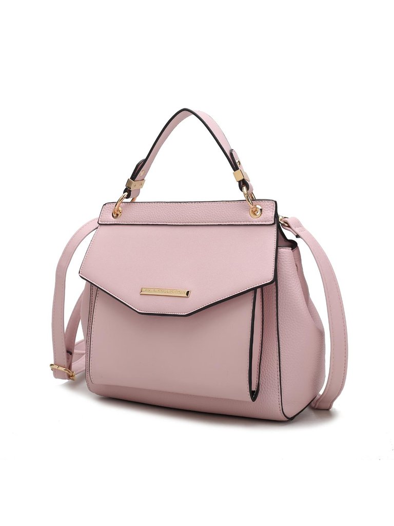 Vida Vegan Leather Women’s 3-In-1 “satchel, Backpack & Crossbody - Pink