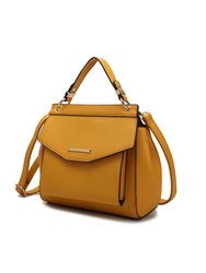 Vida Vegan Leather Women’s 3-In-1 “satchel, Backpack & Crossbody - Yellow