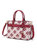 Vivian Plaid Pattern Vegan Leather Women’s Satchel Bag - Red