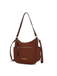 Wally Shoulder Handbag Multi Pockets for Women - Cognac