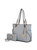 Xenia Circular Print Tote Bag With Wallet - 2 Pieces By Mia K - Light Blue
