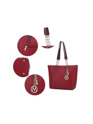 Ximena Vegan Leather Women’s Tote Bag with matching Wristlet Wallet