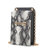 Yael Snake embossed Vegan Leather Phone Crossbody Bag - Charcoal