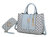 Yanis Circular Print Satchel Bag with Wallet - 2 pieces - Light Blue