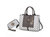 Yanis Circular Print Satchel Bag with Wallet - 2 pieces - Charcoal