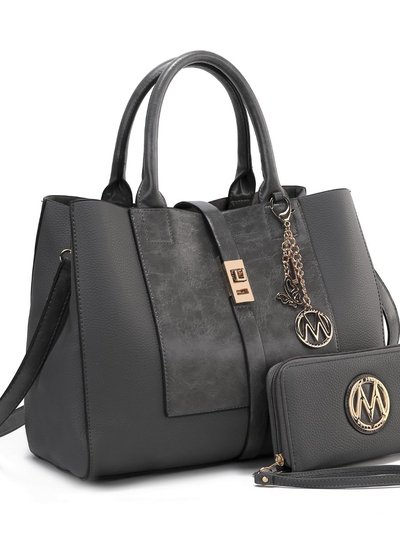 MKF Collection by Mia K Yola Vegan Leather Satchel Handbag With Wallet product