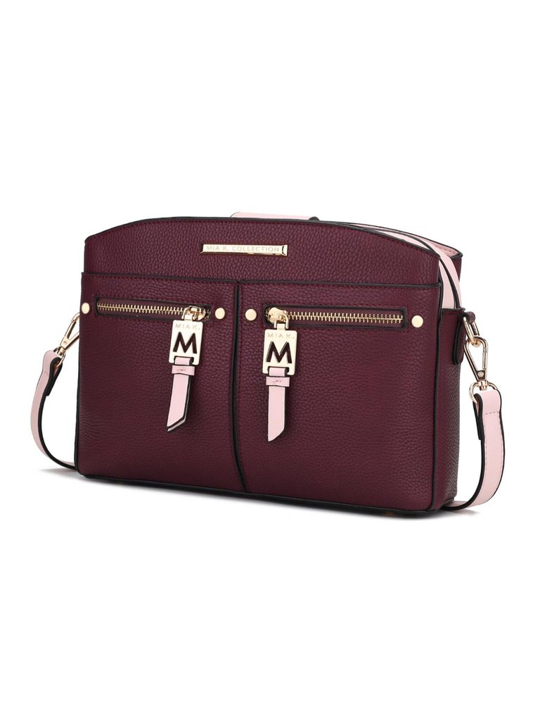 Zoely Crossbody Handbag Vegan Leather Women - Wine Blush