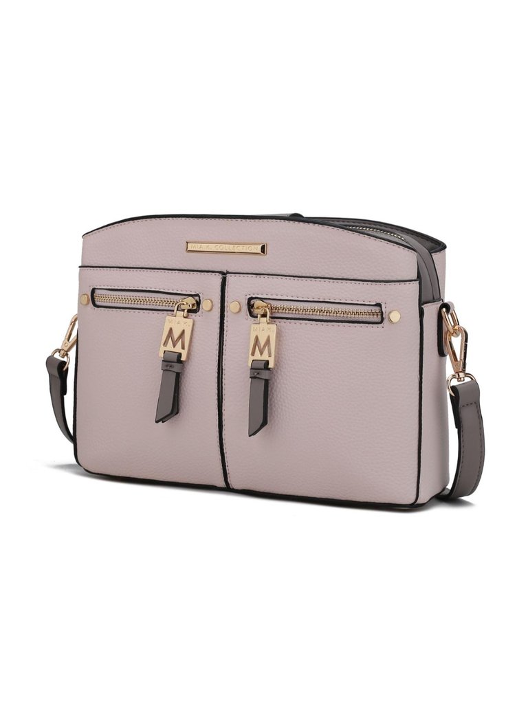 Zoely Crossbody Handbag Vegan Leather Women - Pink Charcoal