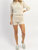 Isadora Knit Top And Lined Short Set In Beige